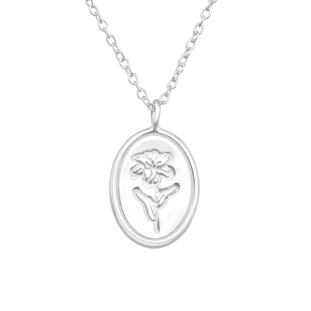Sterling Silver Flower Necklace